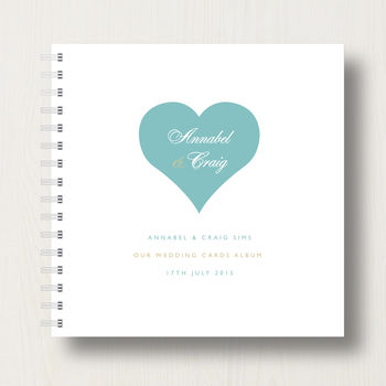 Personalised Heart Wedding Cards Book Or Album, 10 of 12