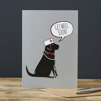 Black Labrador Get Well Card, 2 of 2