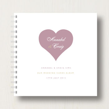 Personalised Heart Wedding Cards Book Or Album, 12 of 12