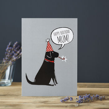 Black Labrador Mum Birthday Card, 2 of 2