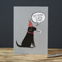 Black Labrador Dad Birthday Card, thumbnail 2 of 2