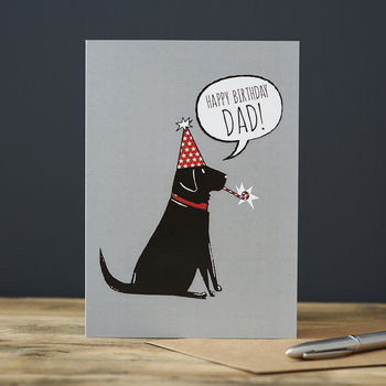 Black Labrador Dad Birthday Card, 2 of 2