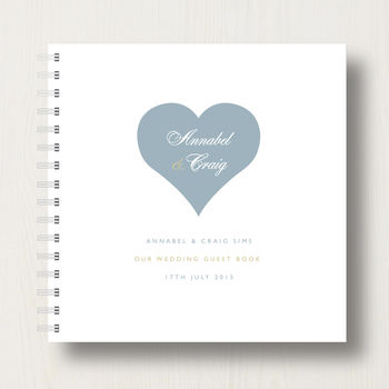 Personalised Heart Wedding Guest Book, 9 of 11