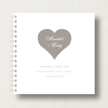 Personalised Heart Wedding Guest Book, 11 of 11
