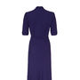 1940s Style Maxi Dress In French Navy Crepe, thumbnail 3 of 3