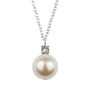 Rhinestone And Pearl Pendant Necklace, thumbnail 1 of 6