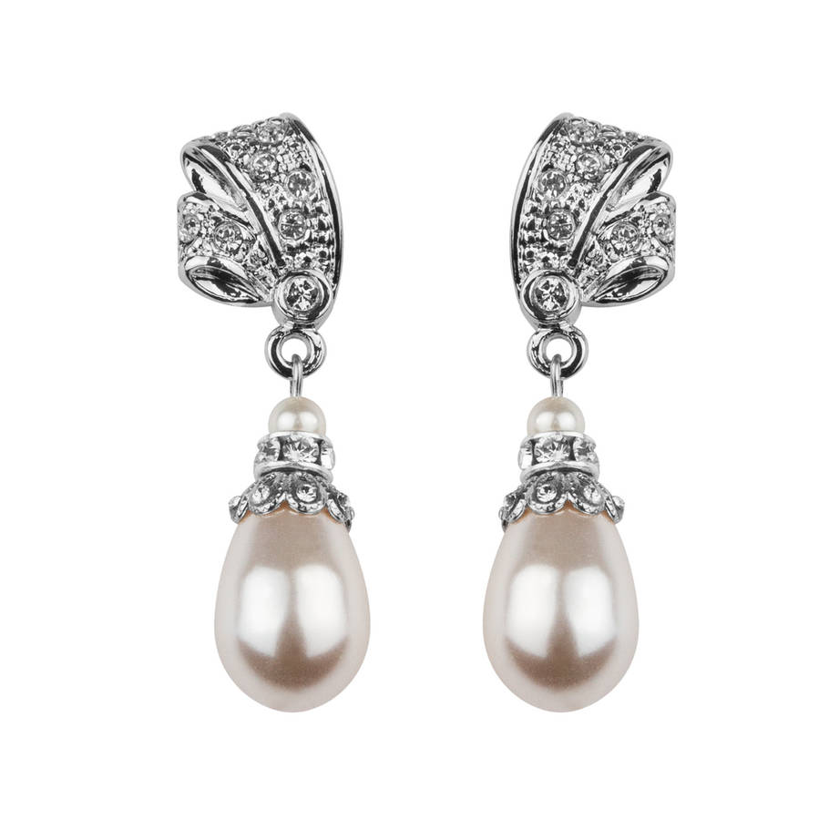 antique inspired pearl drop earrings by katherine swaine ...