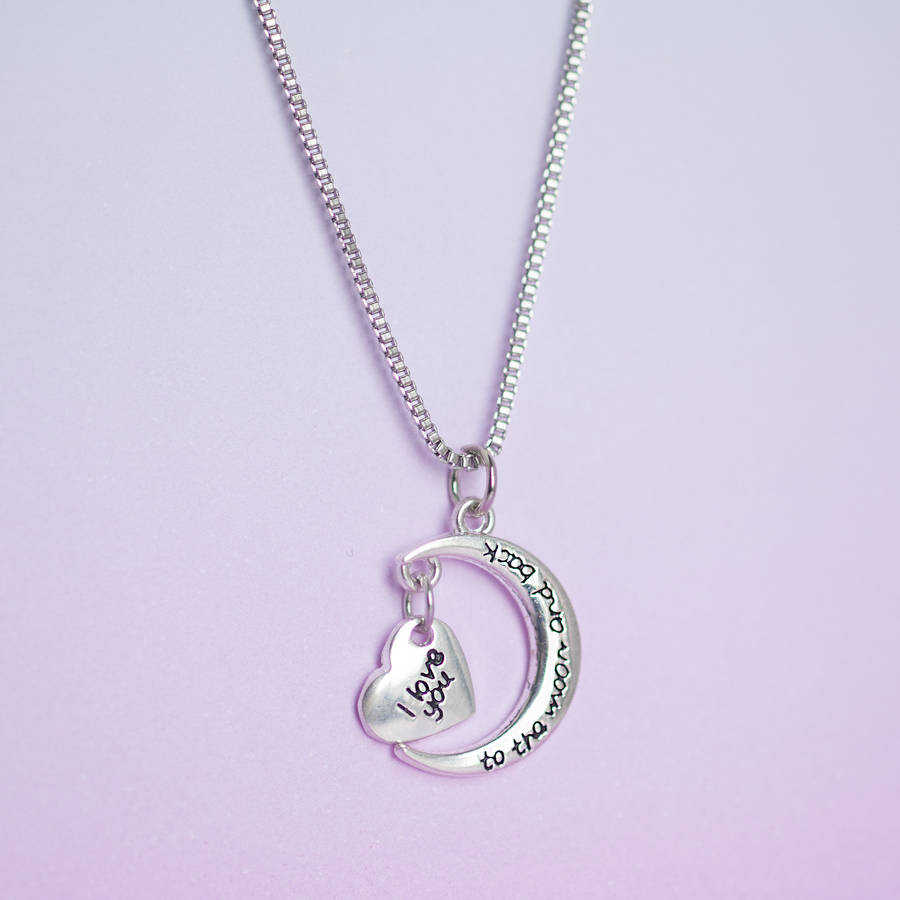 i love you to the moon and back necklace by junk jewels ...
