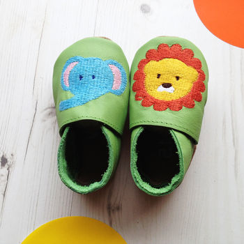 Leather Embroidered Animal Baby Shoes, 6 of 12