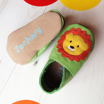 Leather Embroidered Animal Baby Shoes, 7 of 12