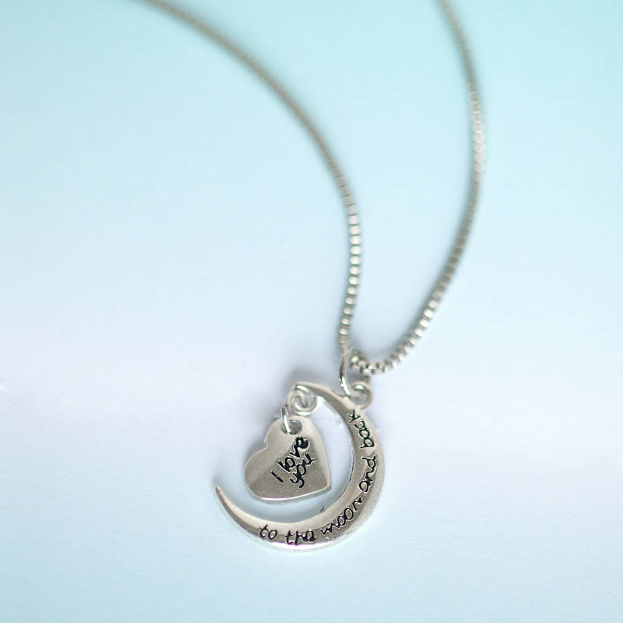 i love you to the moon and back necklace by junk jewels ...