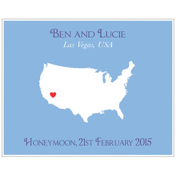 Honeymoon In America Personalised Print, 7 of 11