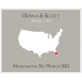 Honeymoon In America Personalised Print, 11 of 11