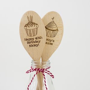Cooking Gifts Gift Ideas For Chefs Notonthehighstreet Personalised Wooden Cupcake Spoon