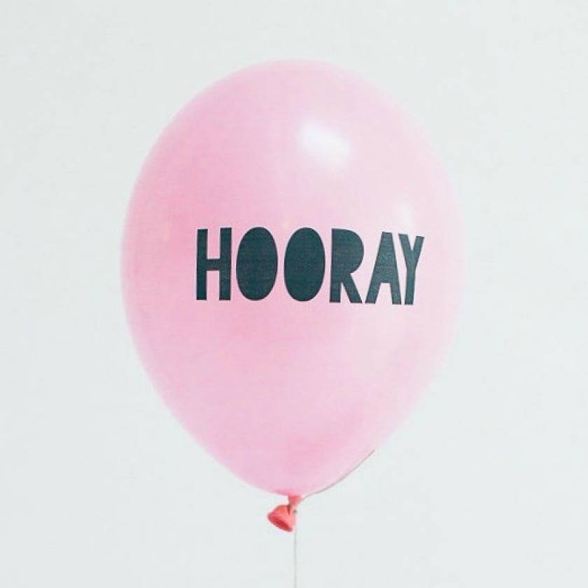 original_hooray pink balloons