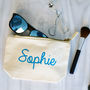 Personalised Glitter Canvas Accessory Bag, thumbnail 4 of 7