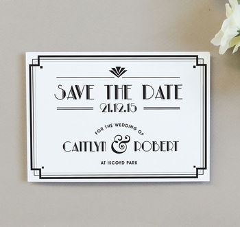 Art Deco Style Save The Date Invitation, 2 of 2