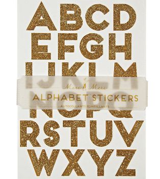 Gold Sparkle Alphabet Stickers, 4 of 4