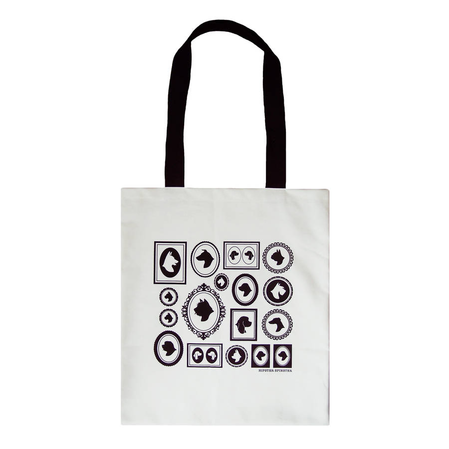 Dog Cameo Tote Bag By Hipster Spinster | notonthehighstreet.com