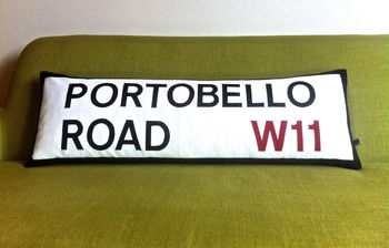 The Personalised Iconic Street Name Cushion, 10 of 12