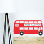 Personalised Retro London Bus Wall Sticker, thumbnail 1 of 3