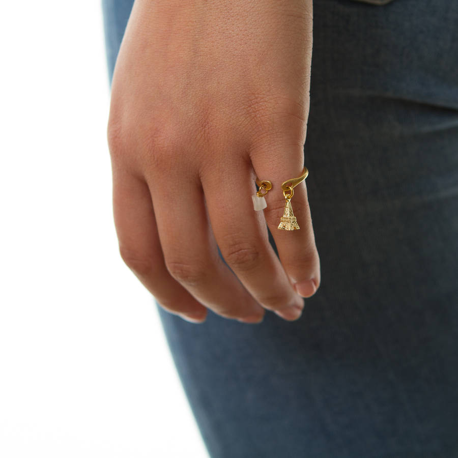 Adjustable Gold Charm Ring By Storm In A Teacup