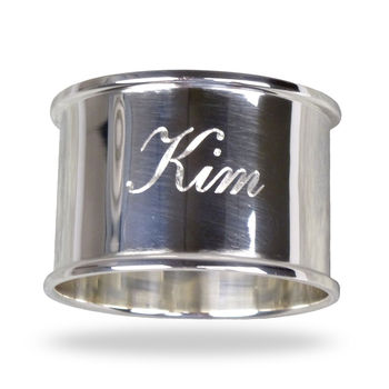 Personalised Sterling Silver Napkin Ring, 7 of 8