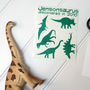 Personalised Dinosaur Wall And Door Sticker Set, thumbnail 2 of 4