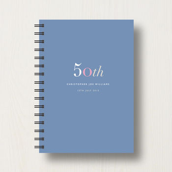 Personalised 50th Birthday Journal Or Guest Book, 8 of 11