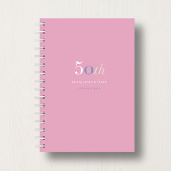 Personalised 50th Birthday Journal Or Guest Book, 11 of 11