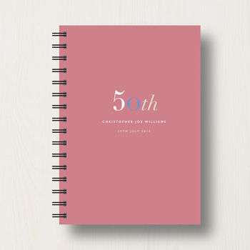 Personalised 50th Birthday Journal Or Guest Book, 10 of 11