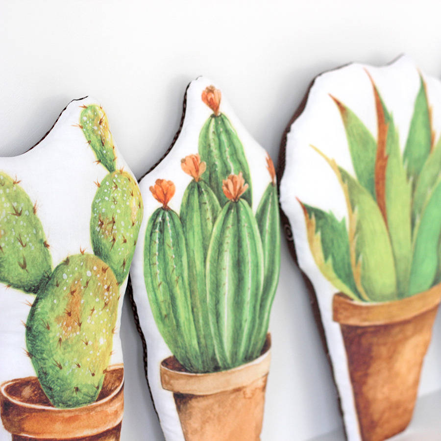 cactus cushion prickly by the fox in the attic | notonthehighstreet.com