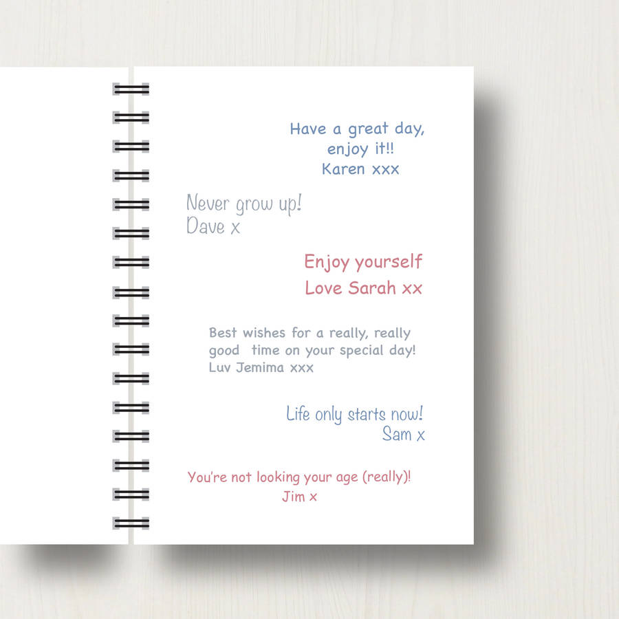 Personalised 60th Birthday Journal Or Guest Book - 