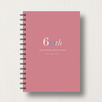 Personalised 60th Birthday Journal Or Guest Book, 11 of 11