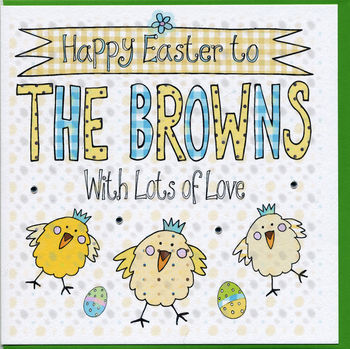 Personalised Easter Chicks Card, 3 of 3