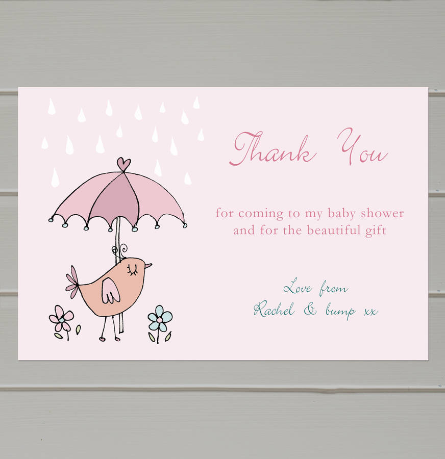 personalised baby shower thank you cards by molly moo designs  notonthehighstreet.com