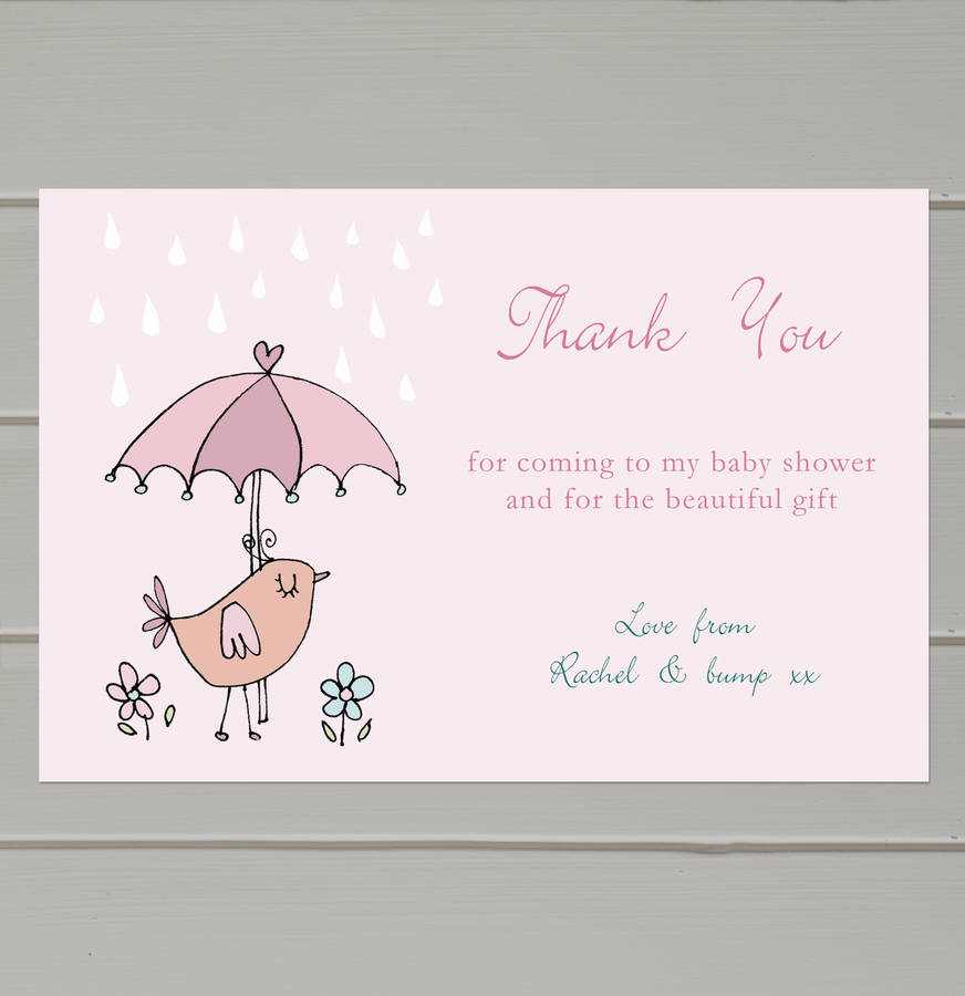 Personalised Baby Shower Thank You Cards By Molly Moo Designs 