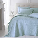 soft duck egg grey quilted bedspread by marquis & dawe ...