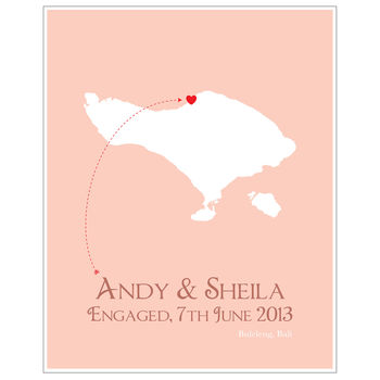 Engaged In Bali Personalised Print, 5 of 11