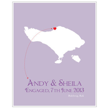 Engaged In Bali Personalised Print, 6 of 11
