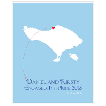 Engaged In Bali Personalised Print, 7 of 11