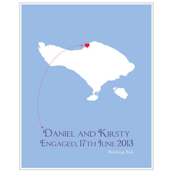 Engaged In Bali Personalised Print, 8 of 11
