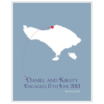 Engaged In Bali Personalised Print, 9 of 11