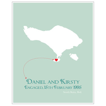 Engaged In Bali Personalised Print, 4 of 11