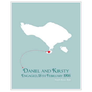 Engaged In Bali Personalised Print, 3 of 11