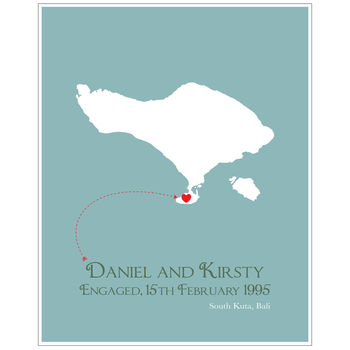 Engaged In Bali Personalised Print, 10 of 11
