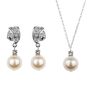 Rhinestone And Pearl Earring And Necklace Set, thumbnail 1 of 4