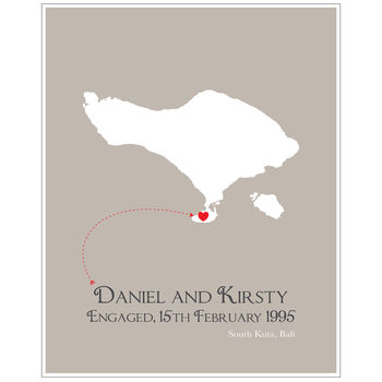 Engaged In Bali Personalised Print, 11 of 11