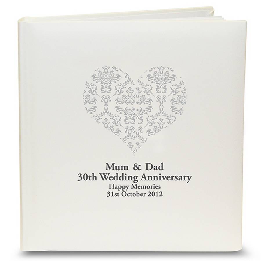 silver wedding anniversary traditional photo album by chalk and cheese ...