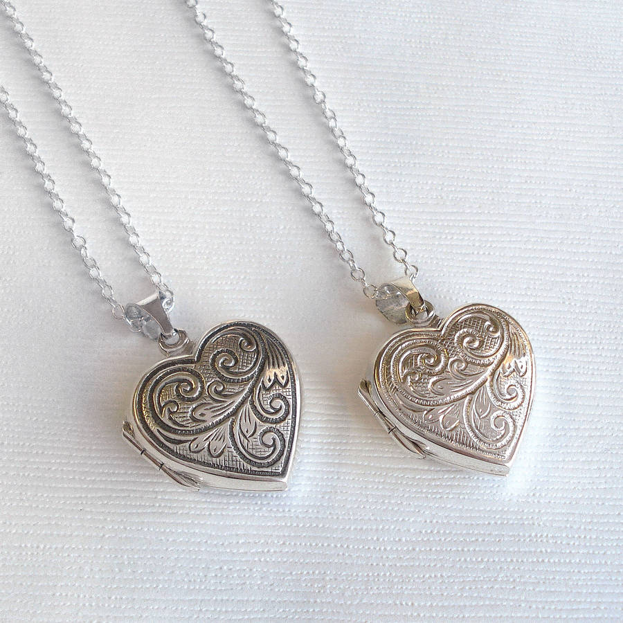 sterling silver heart locket by mia belle | notonthehighstreet.com